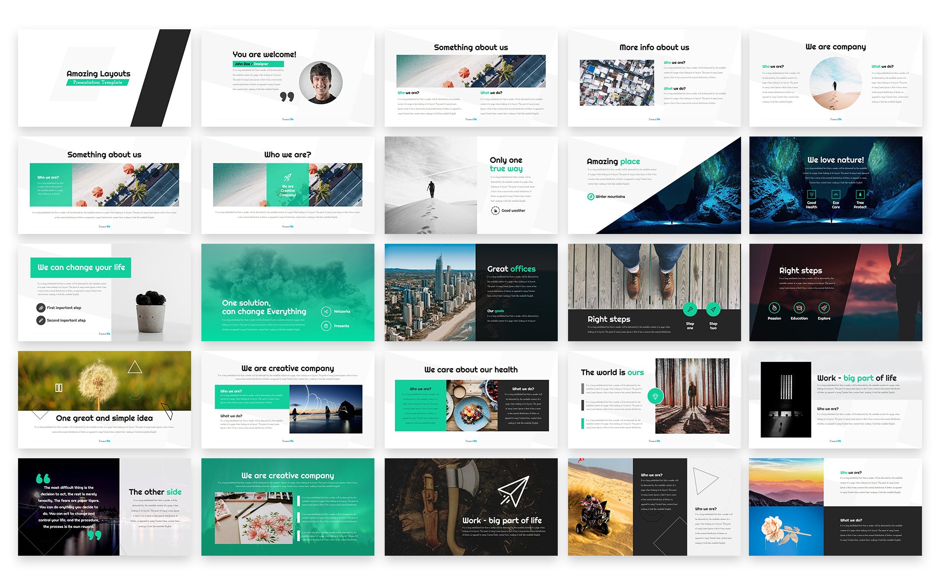 presentation page layout design